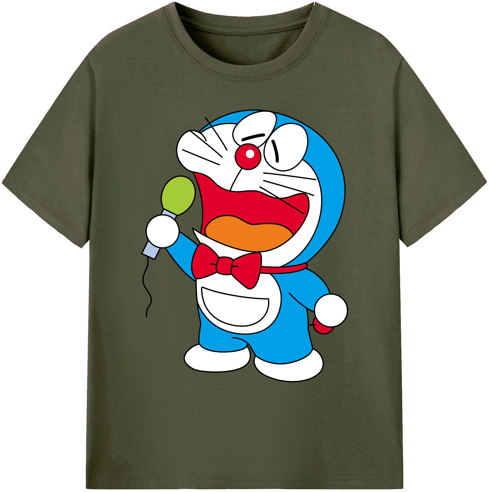 （画像用） ドラえもん Doraemon 綿100％ メンズ半袖Tシャツ｜肌触りやわらか＆通気性